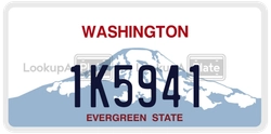 1K5941  license plate in WA
