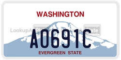 A0691C  license plate in WA