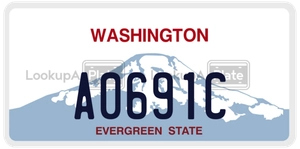 A0691C license plate in Washington