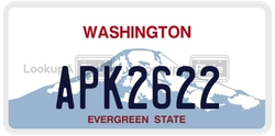 APK2622  license plate in WA