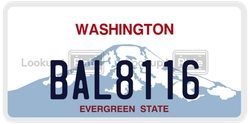 BAL8116  license plate in WA