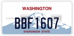 BBF1607  license plate in WA