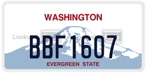 BBF1607 license plate in Washington