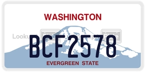 BCF2578 license plate in Washington
