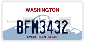 BFM3432 license plate in Washington
