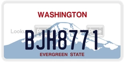 BJH8771  license plate in WA