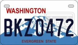 BKZ0472 license plate in Washington