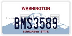 BMS3589 license plate in Washington
