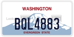 BQL4883  license plate in WA