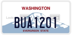 BUA1201  license plate in WA