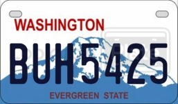 BUH5425 license plate in Washington