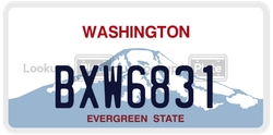 BXW6831  license plate in WA