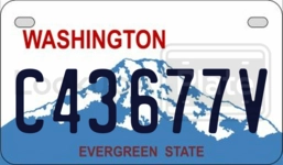 C43677V license plate in Washington