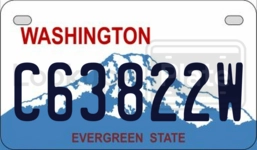 C63822W license plate in Washington