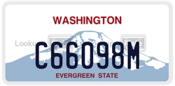 C66098M  license plate in WA