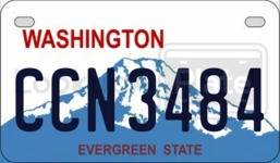 CCN3484 license plate in Washington