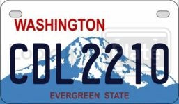 CDL2210 license plate in Washington