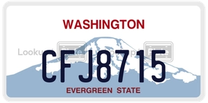 CFJ8715 license plate in Washington
