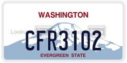 CFR3102  license plate in WA