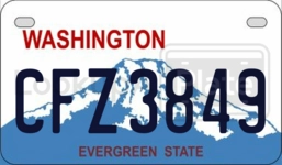 CFZ3849 license plate in Washington