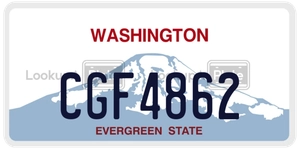 CGF4862 license plate in Washington