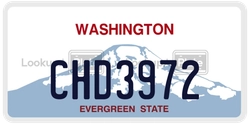 CHD3972  license plate in WA