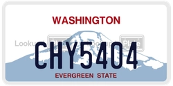 CHY5404  license plate in WA