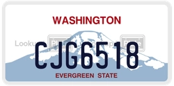 CJG6518  license plate in WA