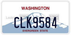 CLK9584  license plate in WA