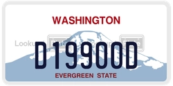 D19900D  license plate in WA