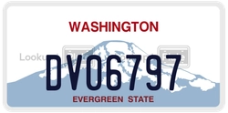 DV06797  license plate in WA