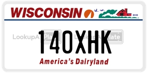 140XHK license plate in Wisconsin