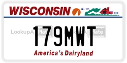 179MWT  license plate in WI