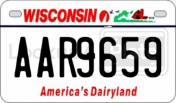 AAR9659 license plate in Wisconsin