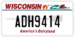 ADH9414  license plate in WI
