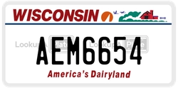 AEM6654  license plate in WI