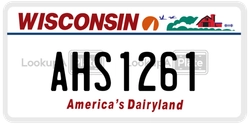 AHS1261  license plate in WI