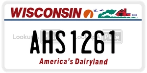 AHS1261 license plate in Wisconsin