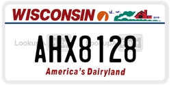 AHX8128  license plate in WI