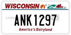 ANK1297  license plate in WI