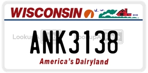 ANK3138 license plate in Wisconsin