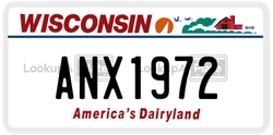 ANX1972  license plate in WI