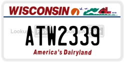 ATW2339  license plate in WI