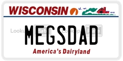 MEGSDAD  license plate in WI