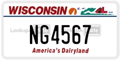 NG4567  license plate in WI
