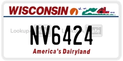 NV6424  license plate in WI