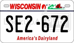 SE2672 license plate in Wisconsin