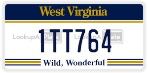 1TT764 license plate in West Virginia