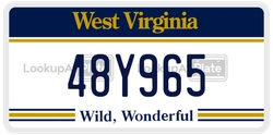 48Y965  license plate in WV