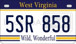 5SR858 license plate in West Virginia